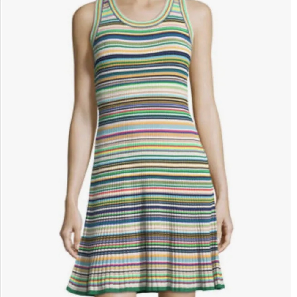 Milly Micro Striped Flare Dress
